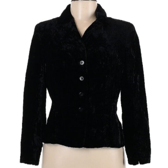 Jones New York Jackets & Blazers - Black Velvet Jacket, Jones New York 8p petite